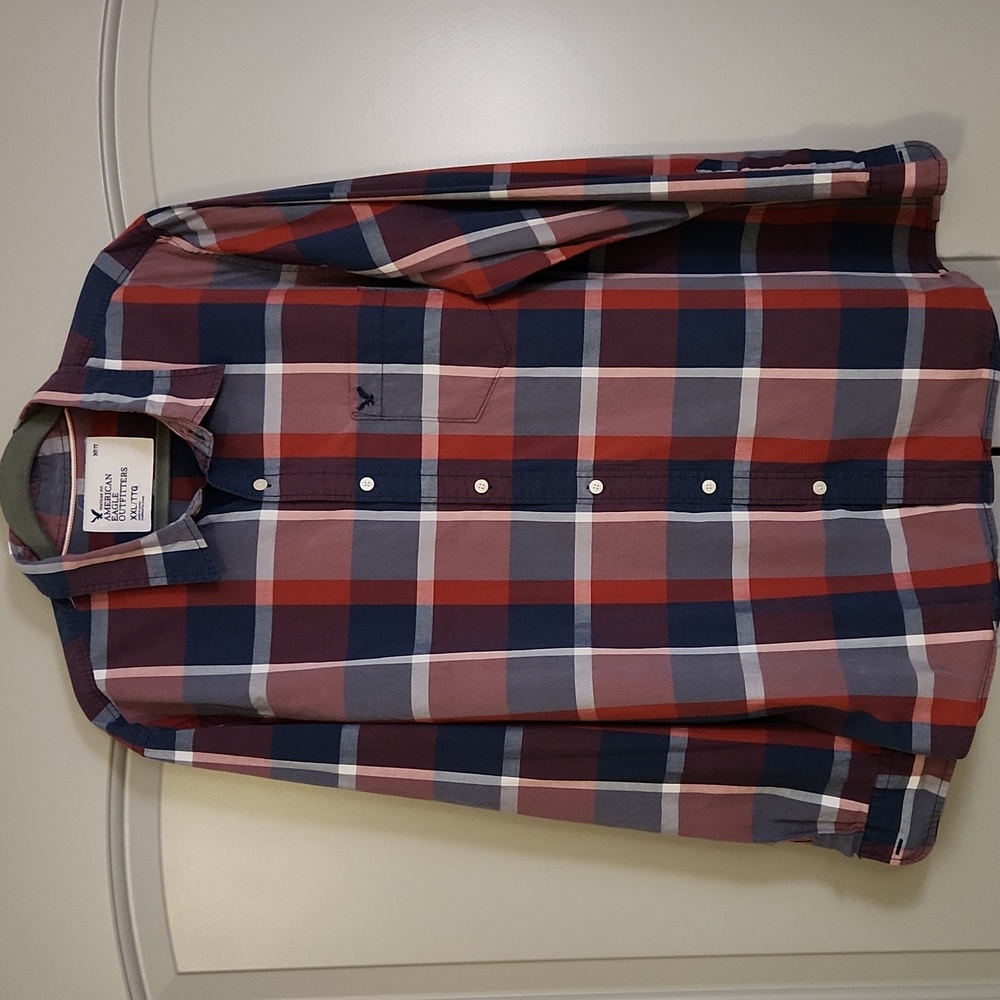 AE plaid button up